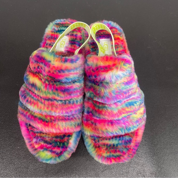 UGG Fluff Yeah Pixelate Slide Slipper Youth/Women’s Size 5 - Picture 7 of 10